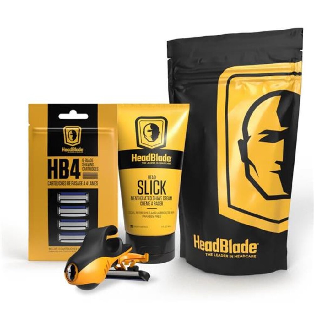 Men's Head Shaving Starter Kit with 5oz HeadSlick Shaving Cream, Shaving  Razor